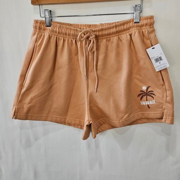 Volcom Just Chill Sweat Shorts Light Orange Size Medium - Picture 1 of 10